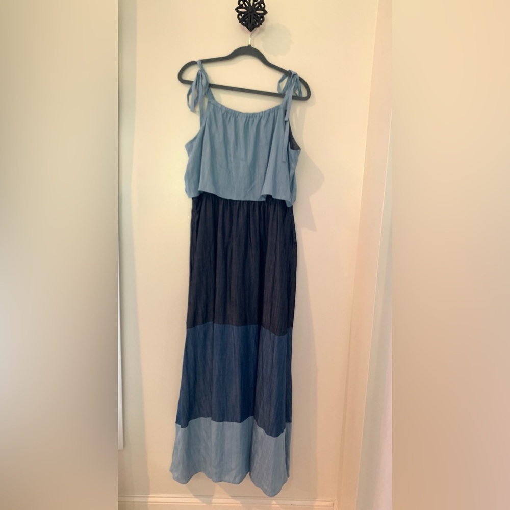 Multi Shade Denim Dress / Jumper, Women's Size XL Fall Summer Spring